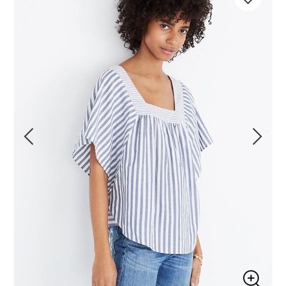 Madewell butterfly top in stripe play small - Picture 1 of 10